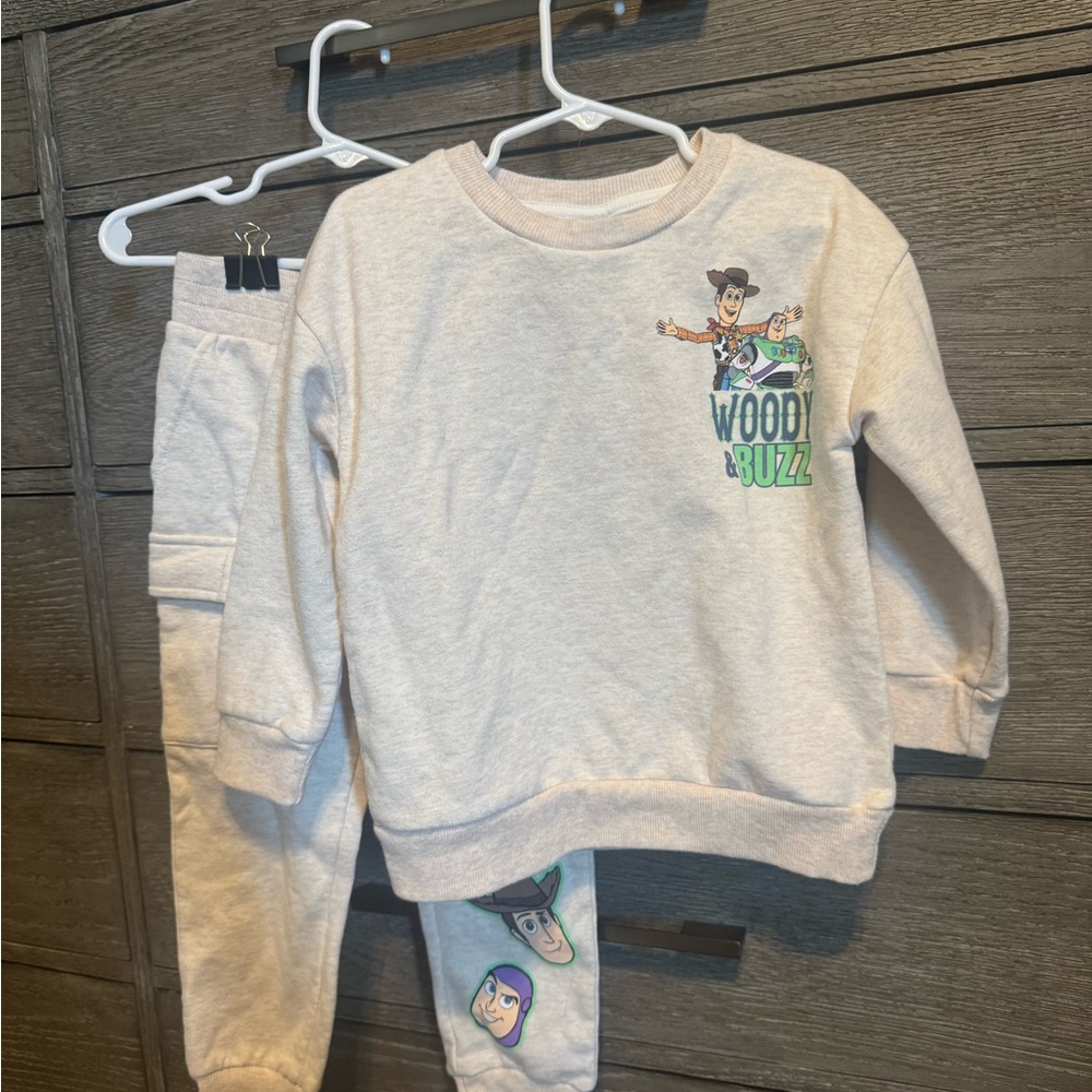 Disney Cream Kids Matching Set with Toy Story Characters